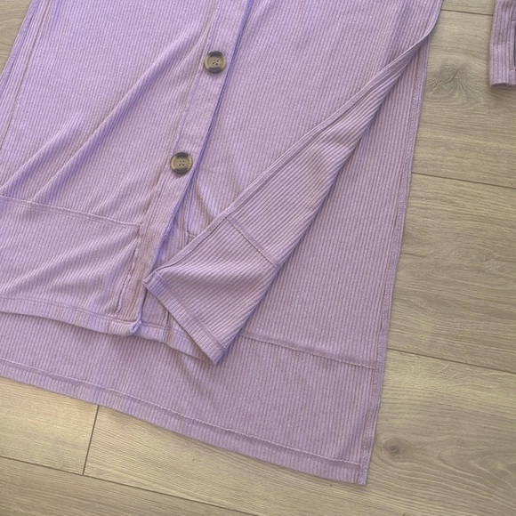 We the free by free people size knit medium Mauve Button-Down Cardigan Dress - Picture 4 of 10